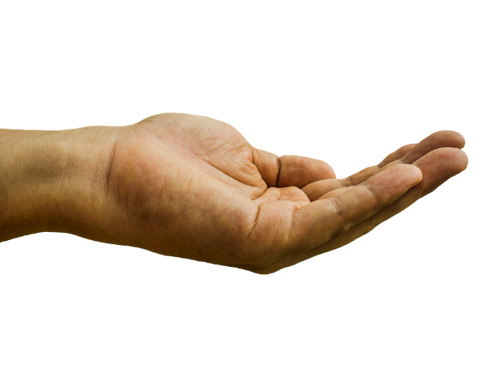 hand of a beggar