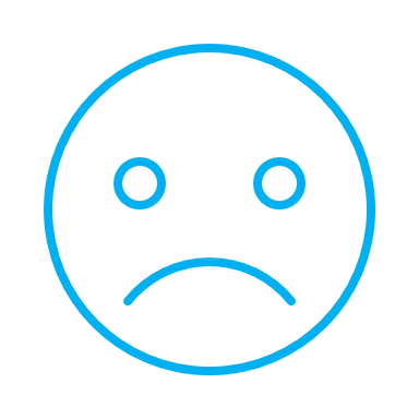 Sad face outline