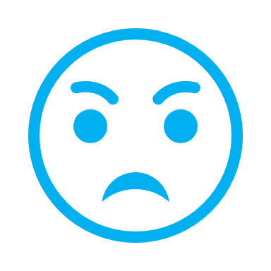 Angry face outline