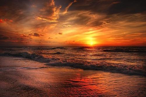 sunset at the beach